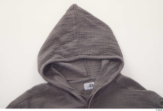 Turgen Clothes  317 casual grey linen hooded shirt 0001.jpg